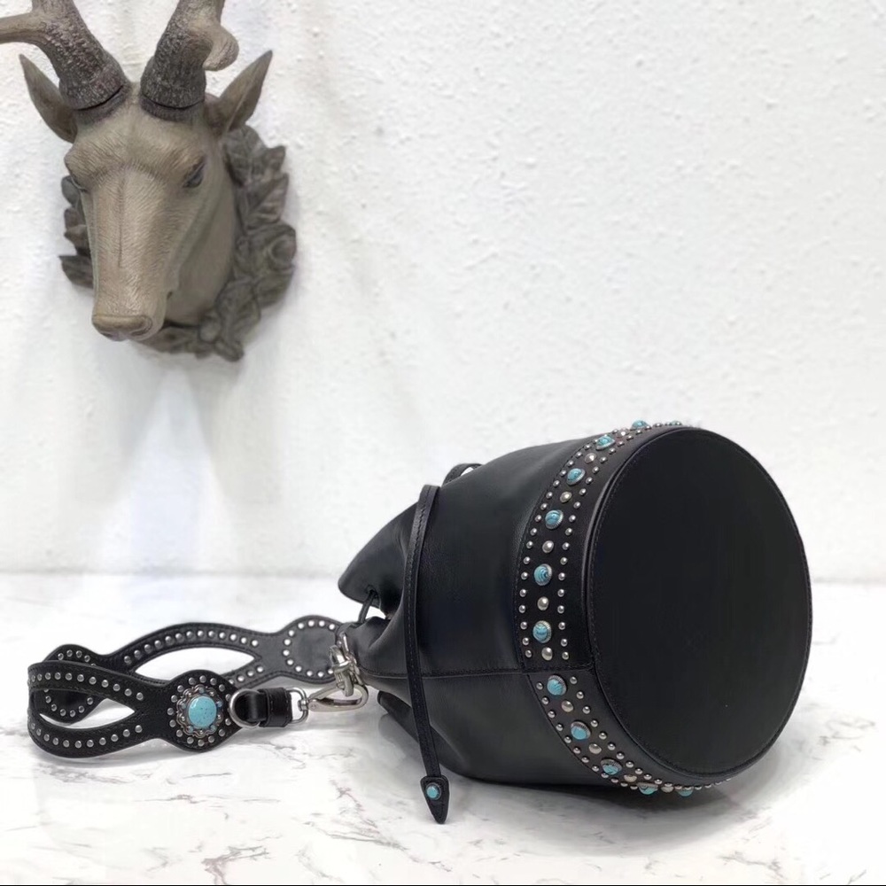 Women’s Rivet Leather Backpack - Picture 4 of 4